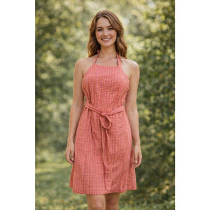 Espirit Vintage Plaid Halter Mini Dress